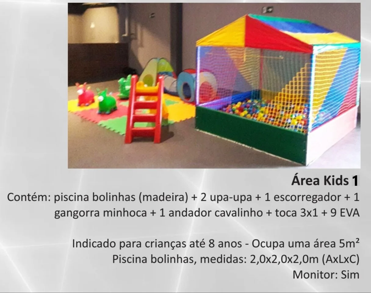 aluguel de área kids